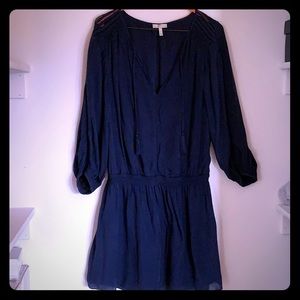 Joie 100% Silk Blue v-neck short dress